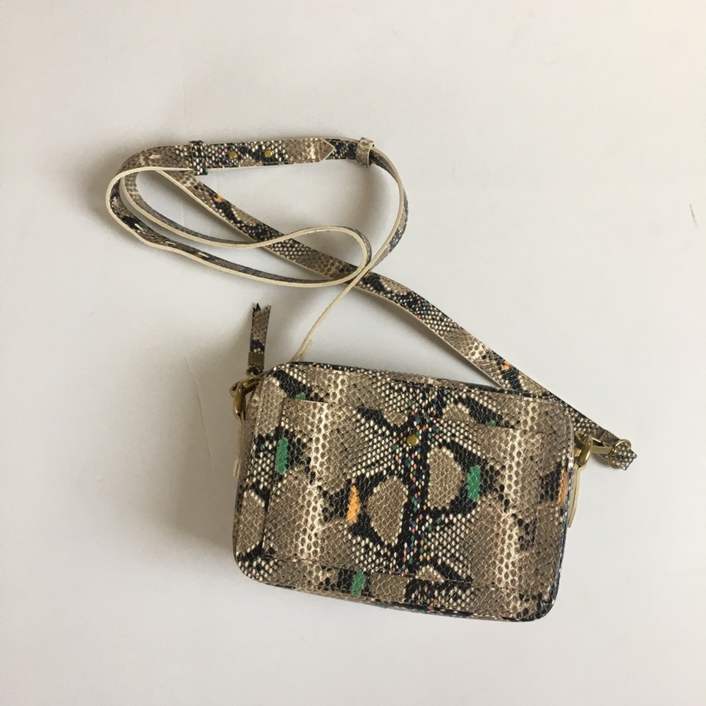 Madewell Beige Snake-Print Crossbody with Multicolor Accents - Picture 6 of 12